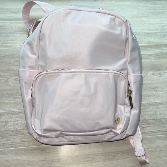 lululemon athletica Handbags - Lululemon Everywhere Backpack Small 11.5L Blissful (Pale) Pink Gold Hardware NWT
